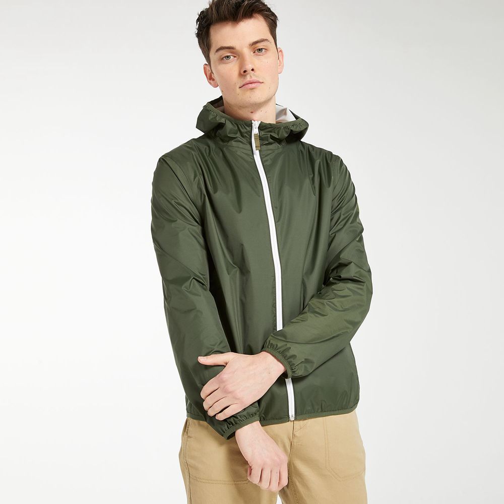 Chaquetas Timberland Hombre Mt. Franklin Waterproof Packable Shell Verde Oscuro - Chile YFG-036287